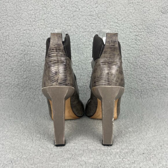 Alexander Wang Sandals Women 7 37 Shoe Grey Noemi Booties Heels Boots Peep Toe 1 - Picture 5 of 13